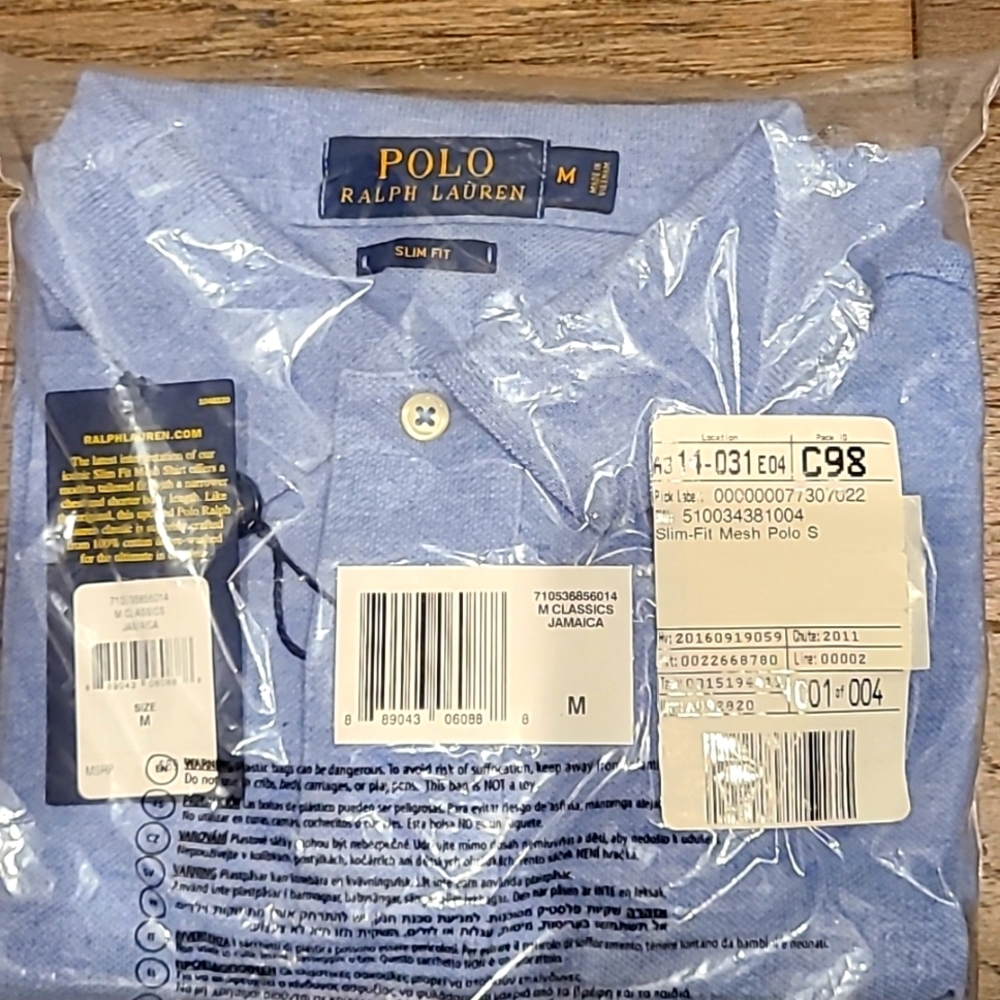 Ralph Lauren slim fit mesh polo NWT